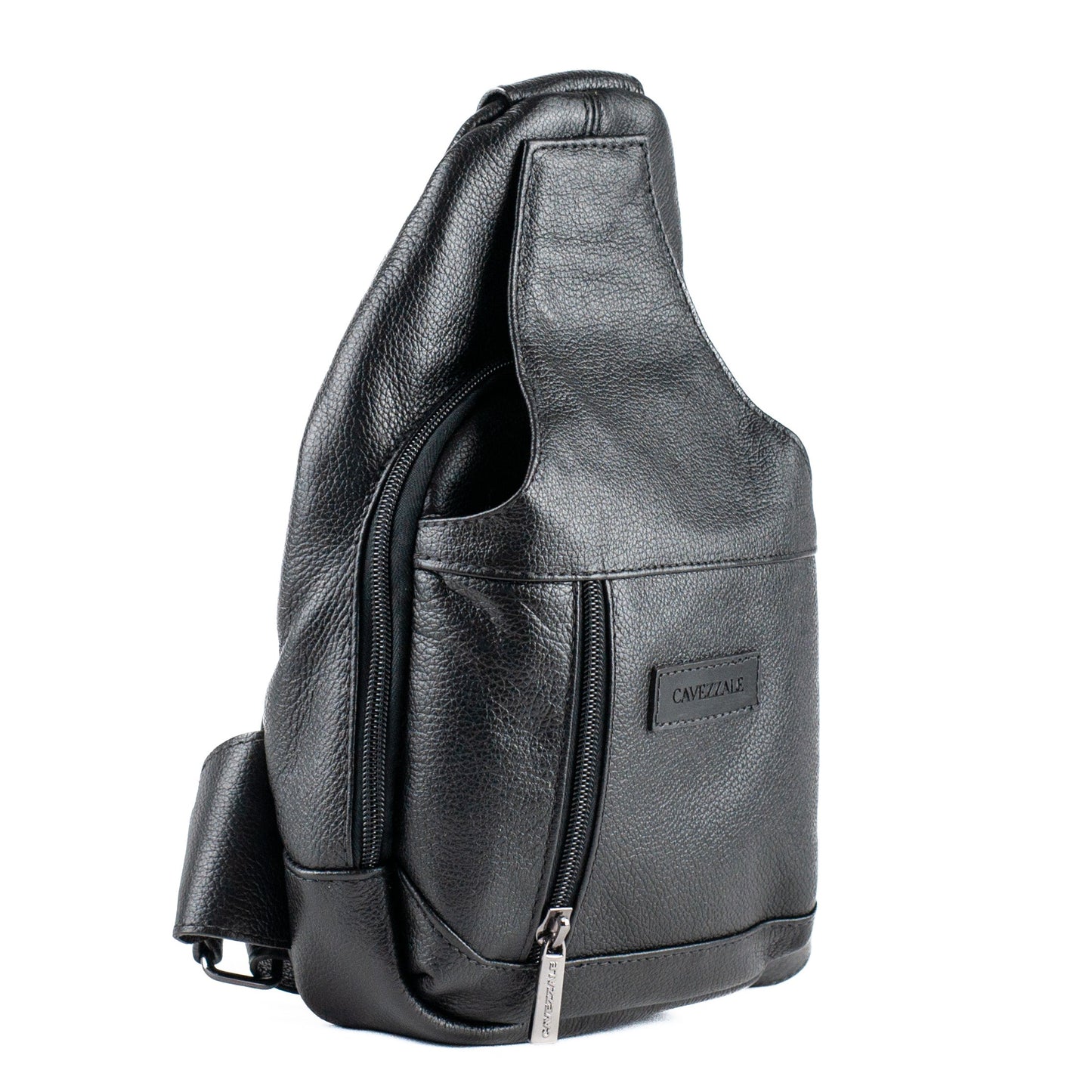 Mochila de Couro Tranversal La Fenice Preto 101517