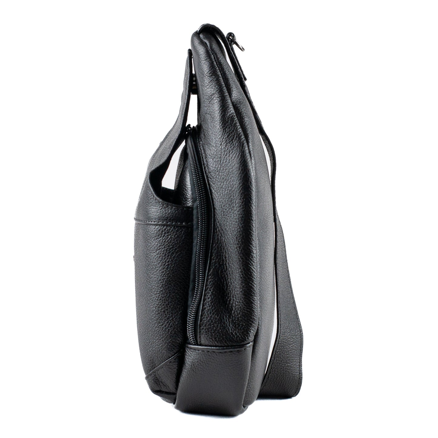 Mochila de Couro Tranversal La Fenice Preto 101517