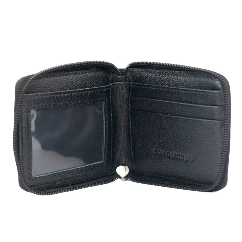 Carteira de Couro Masculina Média La Fenice Preto 0101255