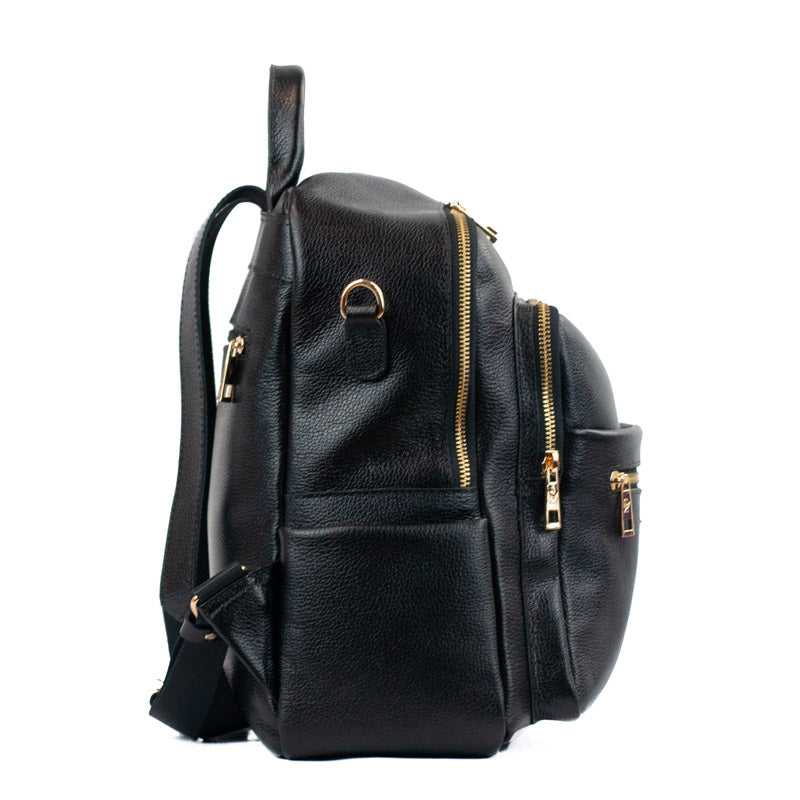 Mochila de Couro Soft La Fenice Preto 105886