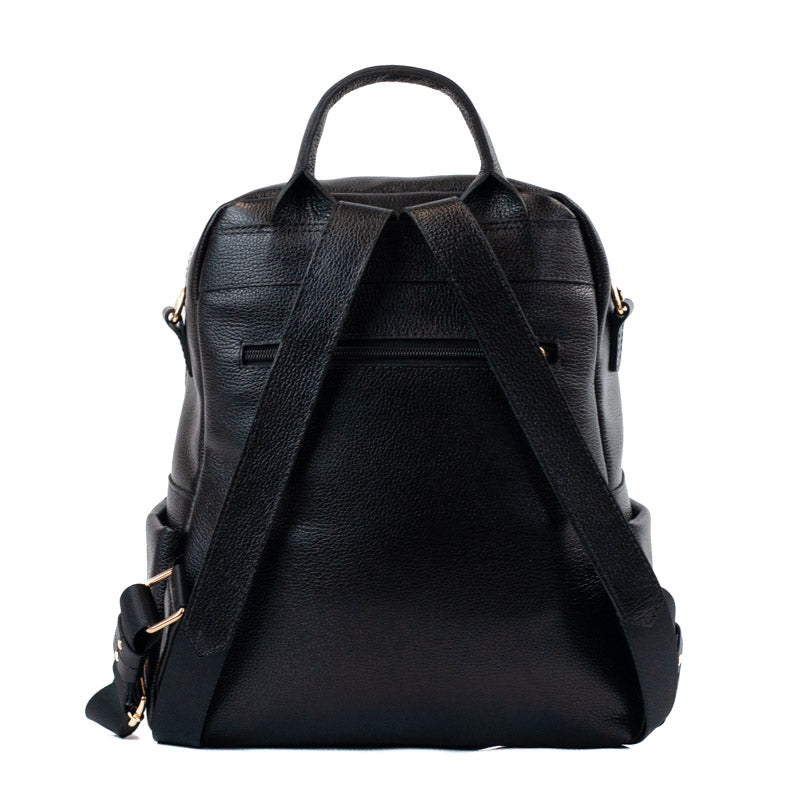 Mochila de Couro Soft La Fenice Preto 105886