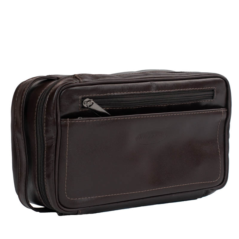 Necessaire Couro La Fenice Café 053018