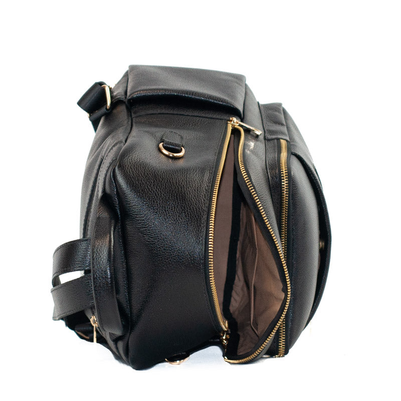 Mochila de Couro Soft La Fenice Preto 105886