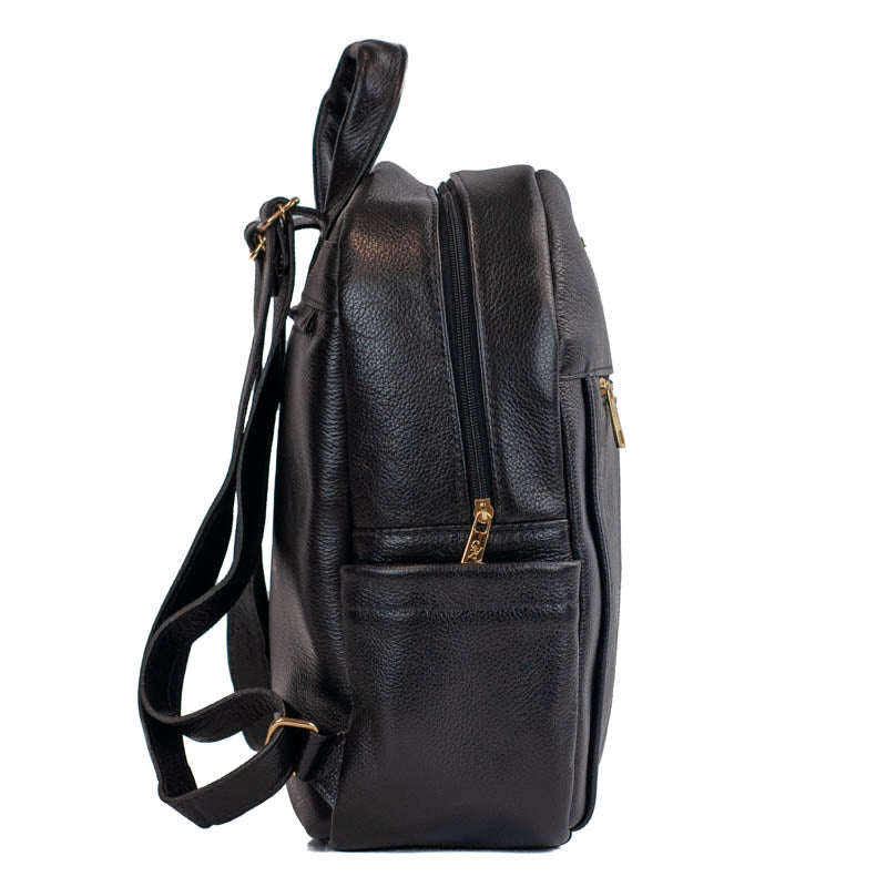 Mochila de Couro Soft La Fenice Preto 105056