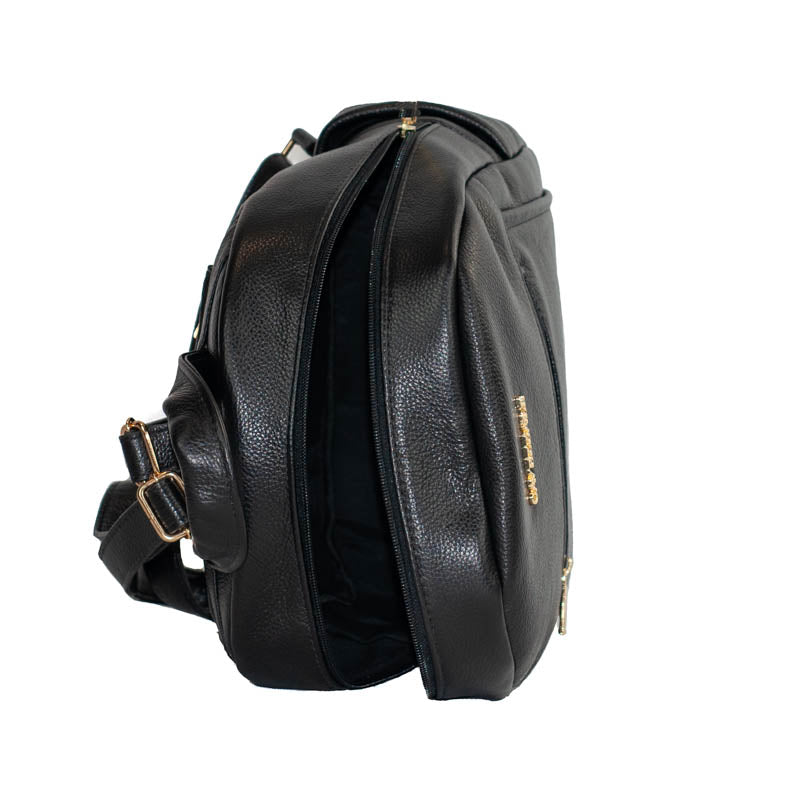 Mochila de Couro Soft La Fenice Preto 105056