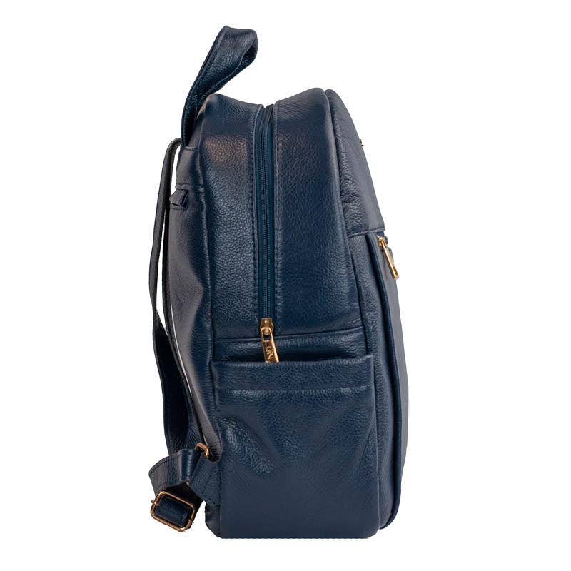 Mochila de Couro Soft La Fenice Marinho 105056