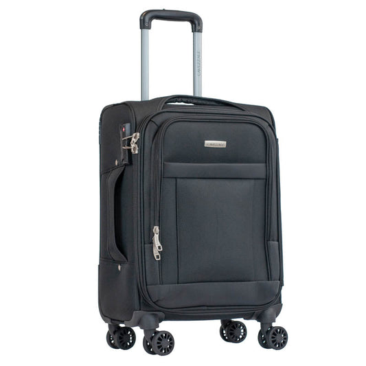 Mala de Bordo 10 Kg Poliéster 4 Rodas Antifurto La Fenice Siena Preto 105828