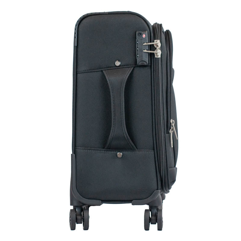 Mala de Bordo 10 Kg Poliéster 4 Rodas Antifurto La Fenice Siena Preto 105828