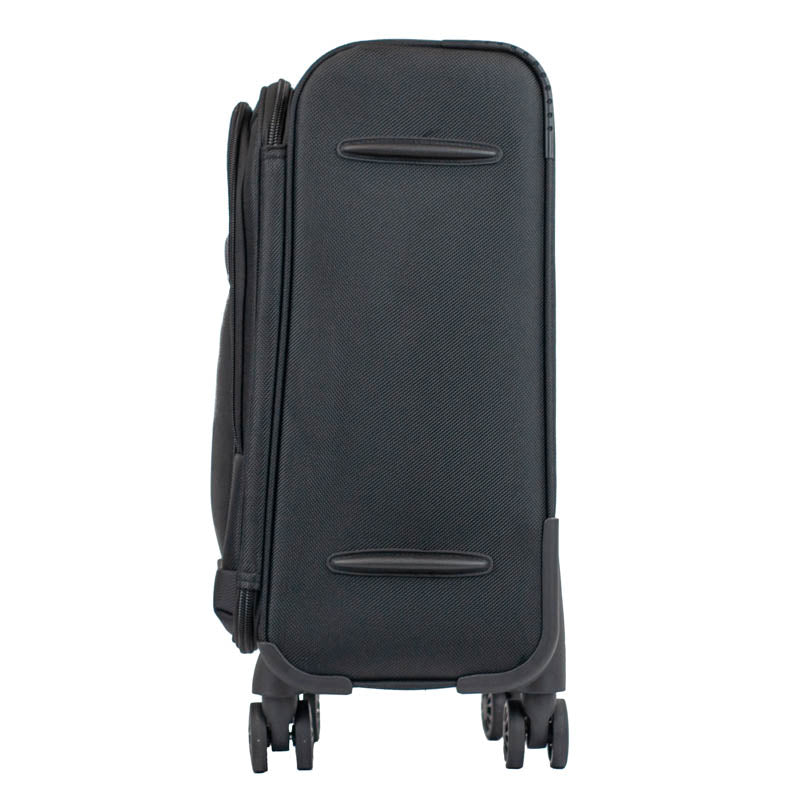 Mala de Bordo 10 Kg Poliéster 4 Rodas Antifurto La Fenice Siena Preto 105828