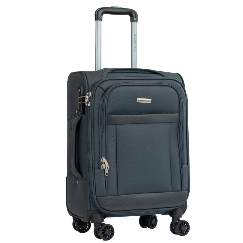 Mala de Bordo 10 Kg Poliéster 4 Rodas Antifurto La Fenice Siena Cinza 105828