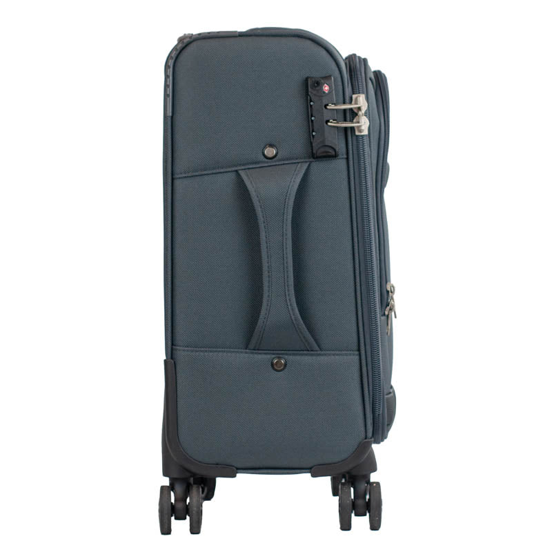 Mala de Bordo 10 Kg Poliéster 4 Rodas Antifurto La Fenice Siena Cinza 105828