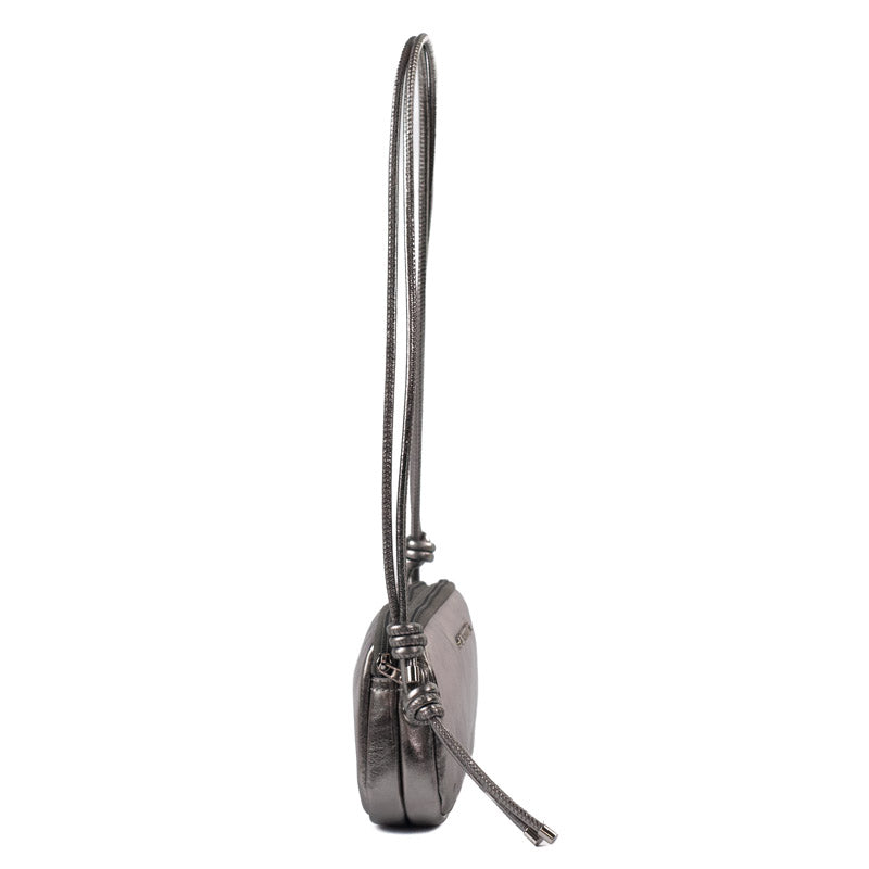 Bolsa Tiracolo Pequena Couro Floater La Fenice Inox 105564