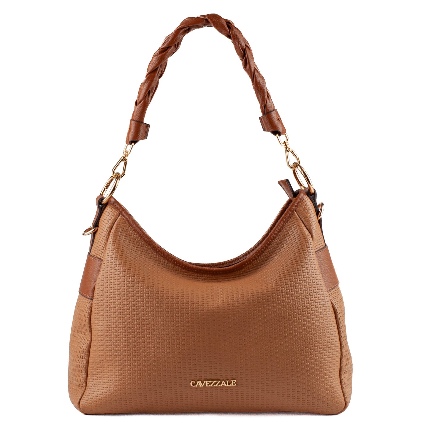 Bolsa Hobo Grande de Couro Soft La Fenice Caramelo/Whisky 104538