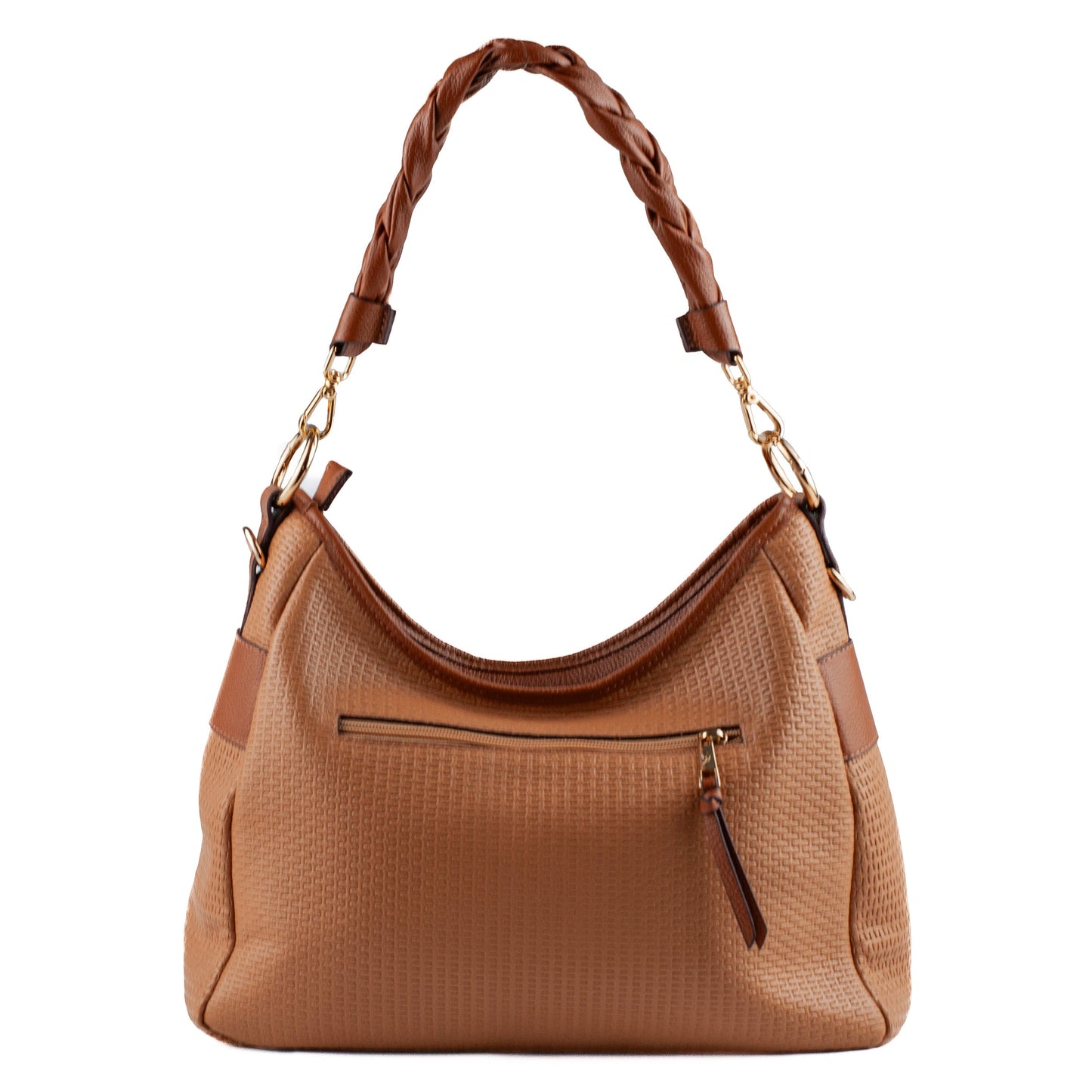 Bolsa Hobo Grande de Couro Soft La Fenice Caramelo/Whisky 104538