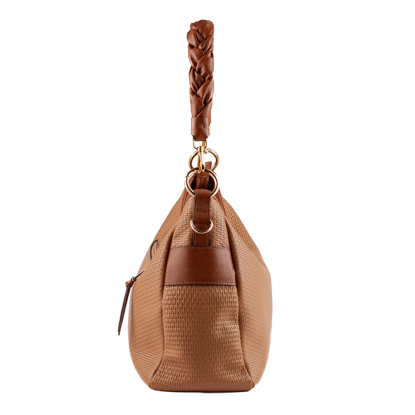 Bolsa Hobo Grande de Couro Soft La Fenice Caramelo/Whisky 104538