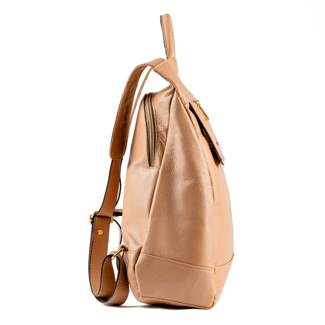 Mochila de Couro Antifurto La Fenice Nude 103581