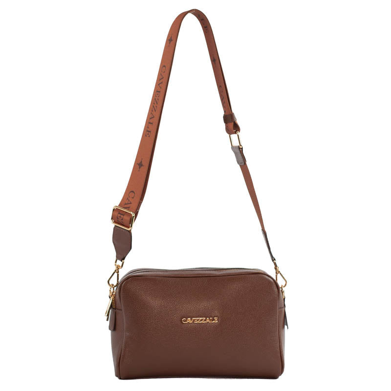Bolsa Tiracolo Média Couro Soft La Fenice Cacau 104768