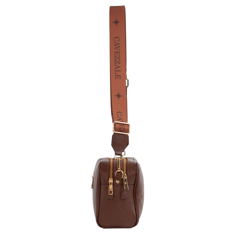 Bolsa Tiracolo Média Couro Soft La Fenice Cacau 104768