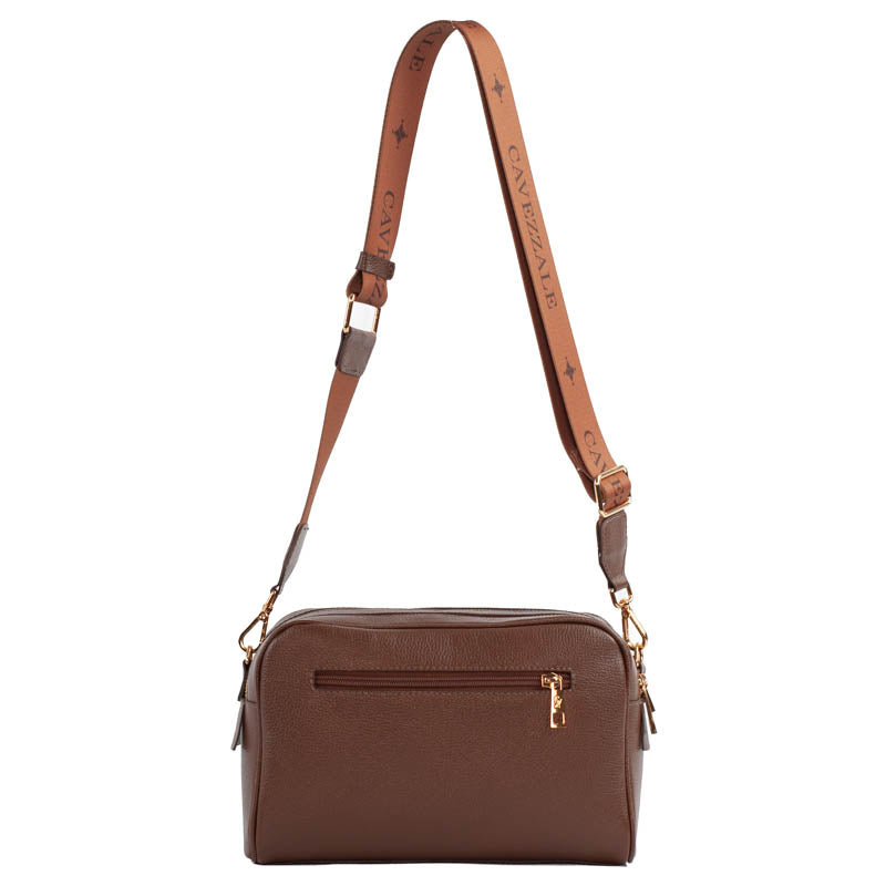 Bolsa Tiracolo Média Couro Soft La Fenice Cacau 104768