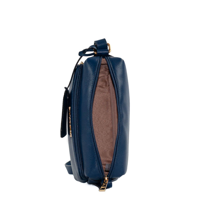 Bolsa Tiracolo Pequena Couro Floater La Fenice Marinho 105318