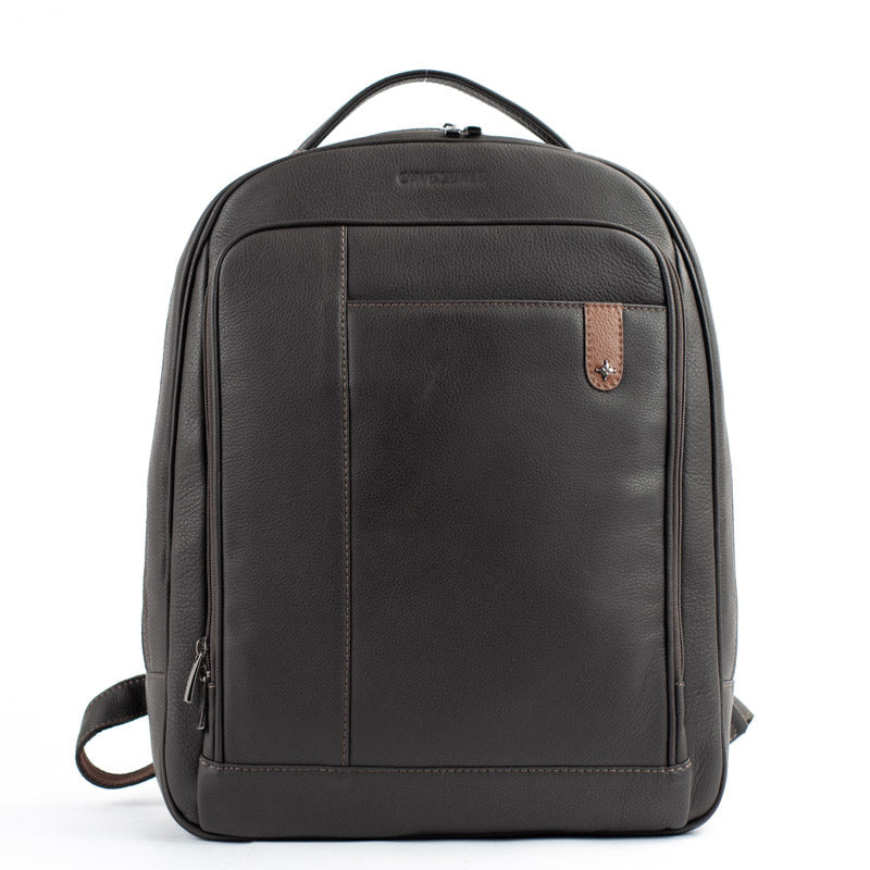 Mochila de Couro Búfalo La Fenice Cafe/Caramelo 105473