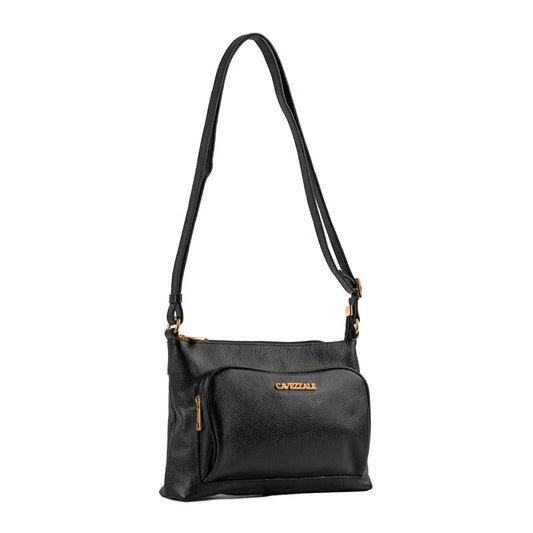 Bolsa Tiracolo Média Couro Floter La Fenice Preto 105322