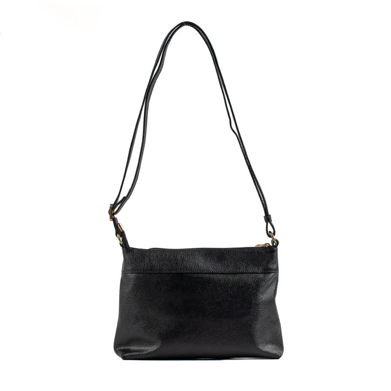Bolsa Tiracolo Média Couro Floter La Fenice Preto 105322