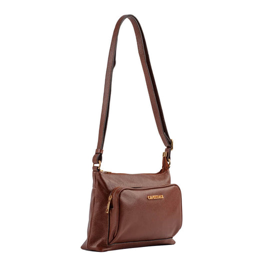 Bolsa Tiracolo Média Couro Floter La Fenice Pecan 105322