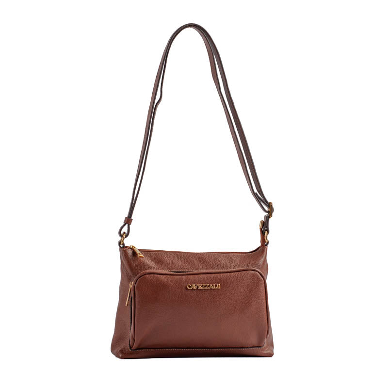Bolsa Tiracolo Média Couro Floter La Fenice Pecan 105322
