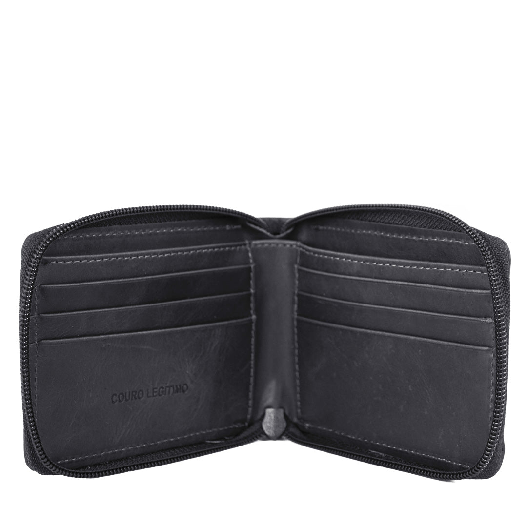 Carteira Couro Masculina Grande La Fenice Preto 056133