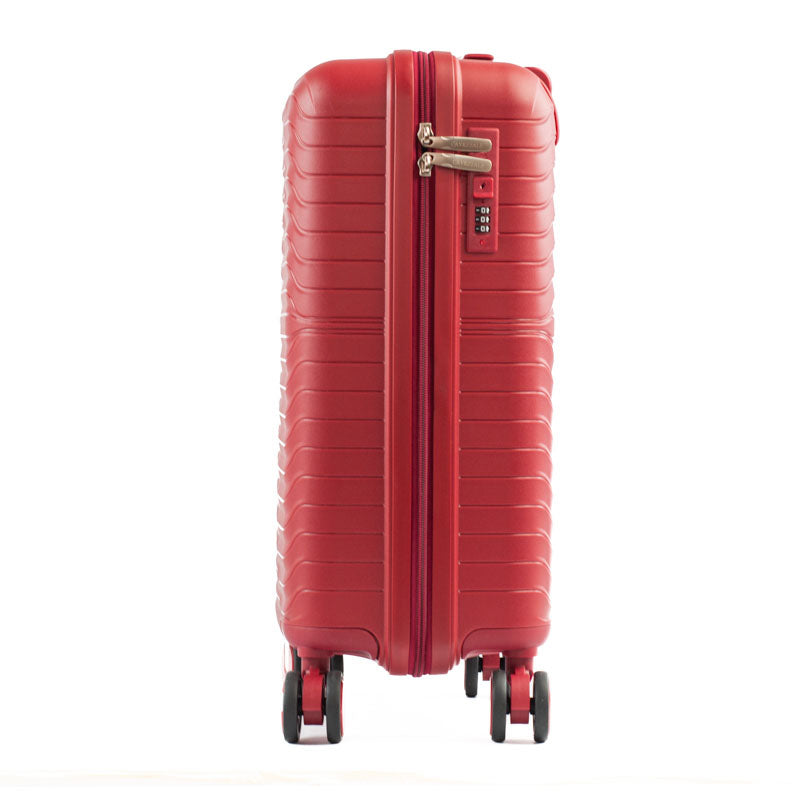 Mala de Viagem Pequena La Fenice com Zíper Antifurto Firenze Polipropileno Vermelho 105118