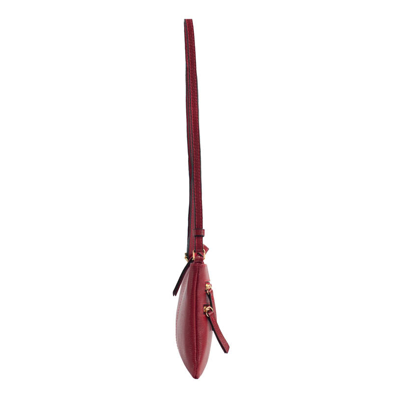 Bolsa Tiracolo Pequena Couro La Fenice Cereja 100971