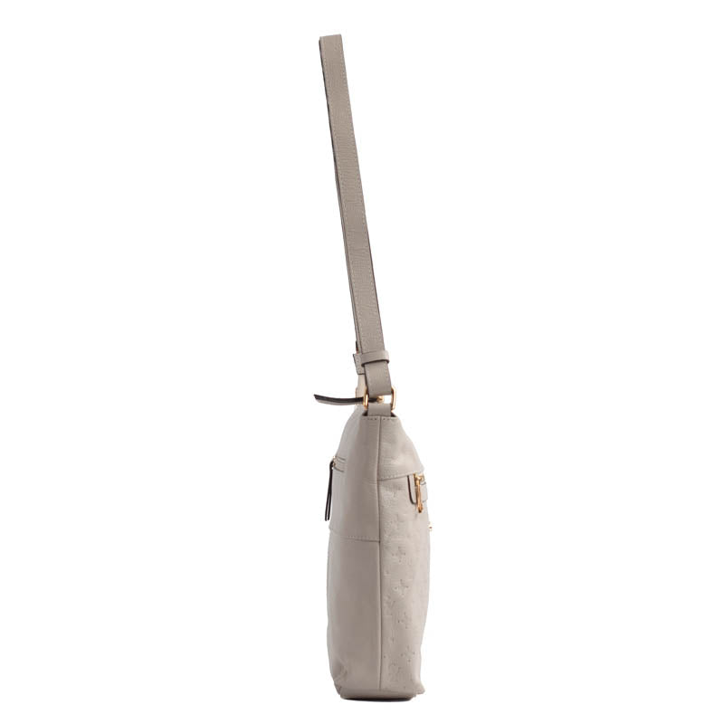 Bolsa Tiracolo Média de Couro Monograma La Fenice Off White 105043