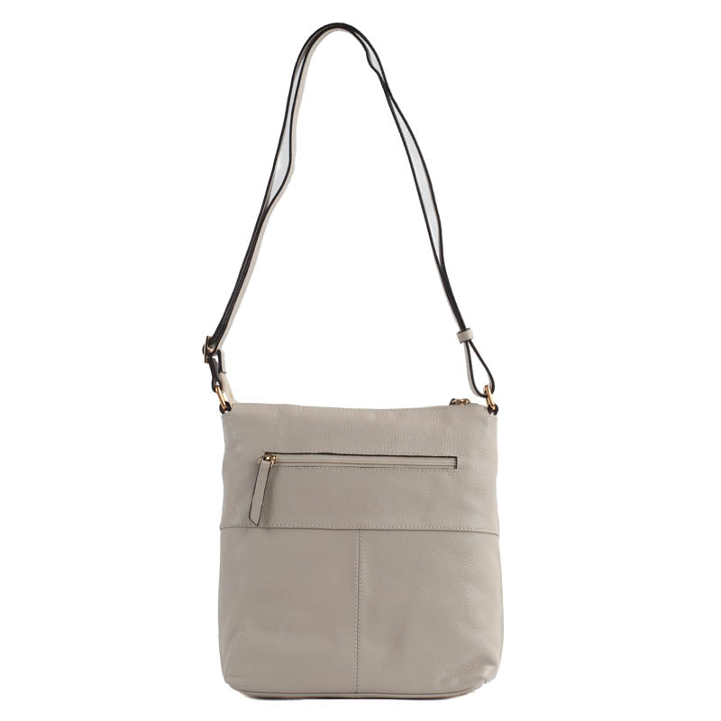 Bolsa Tiracolo Média de Couro Monograma La Fenice Off White 105043