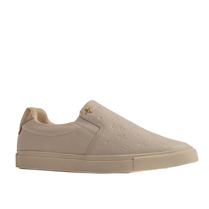 Tênis de Couro La Fenice Floter Off White/Ouro Light 105192