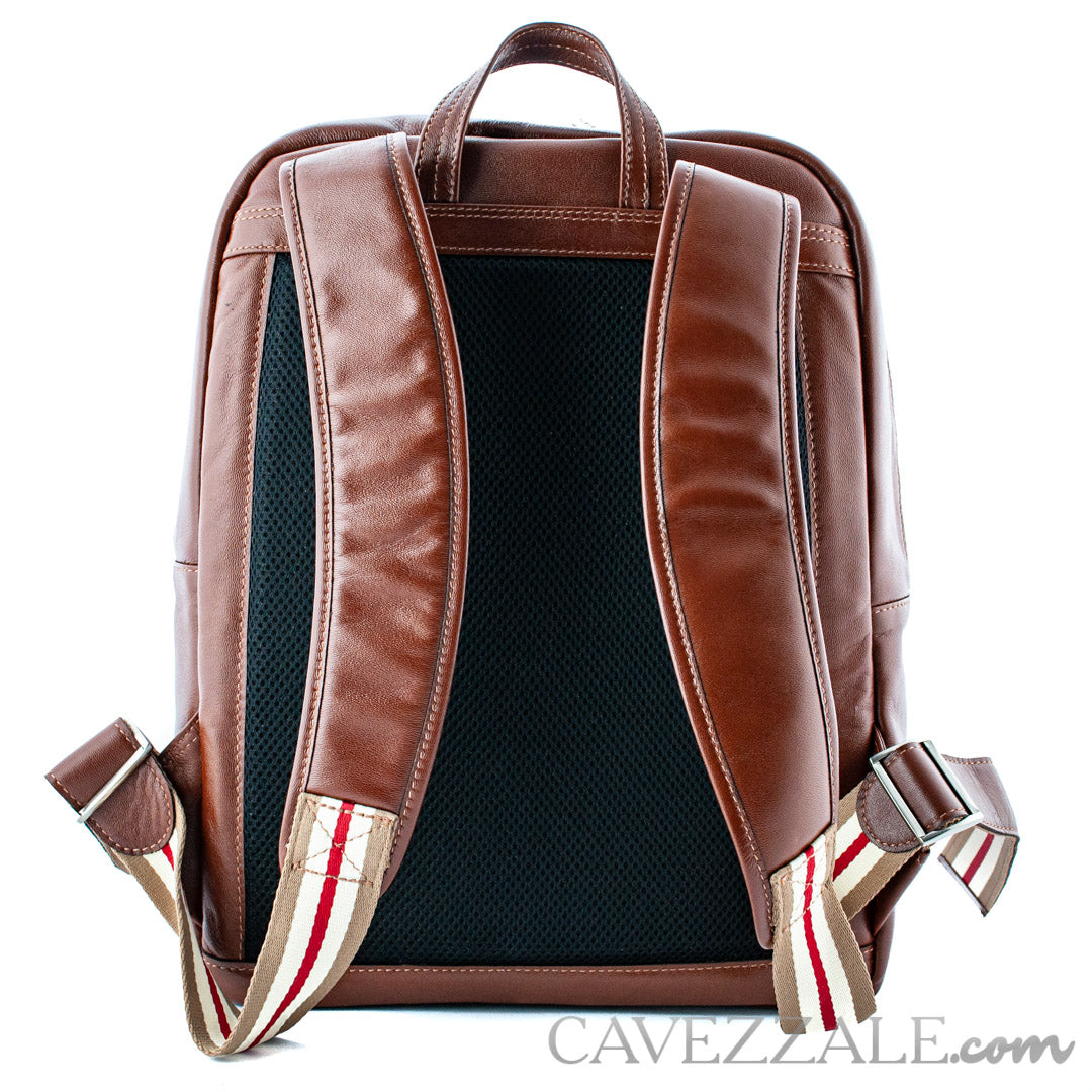 Mochila de Couro Masculina La Fenice Pinhão 099657