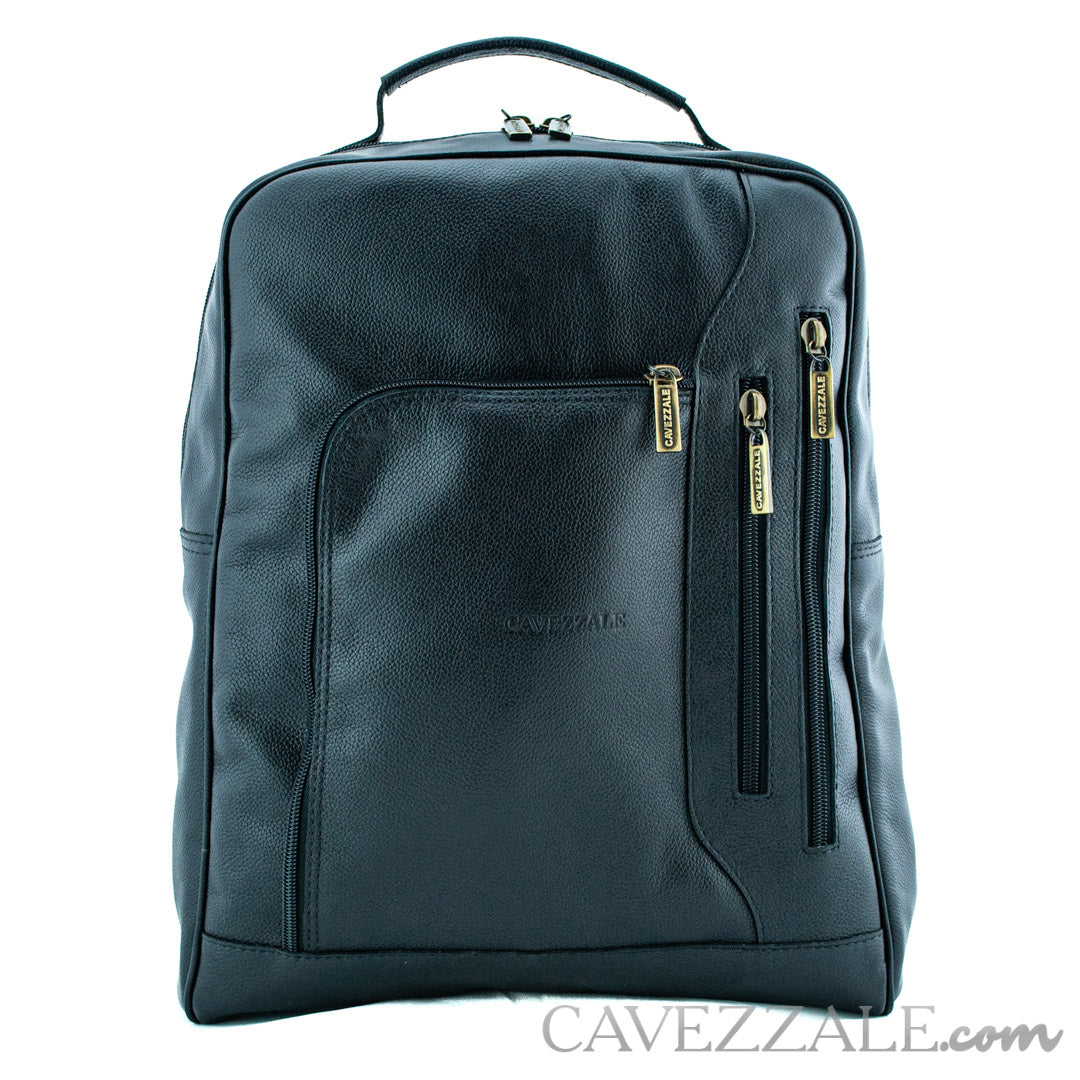 Mochila de Couro Masculina La Fenice Preto 098394
