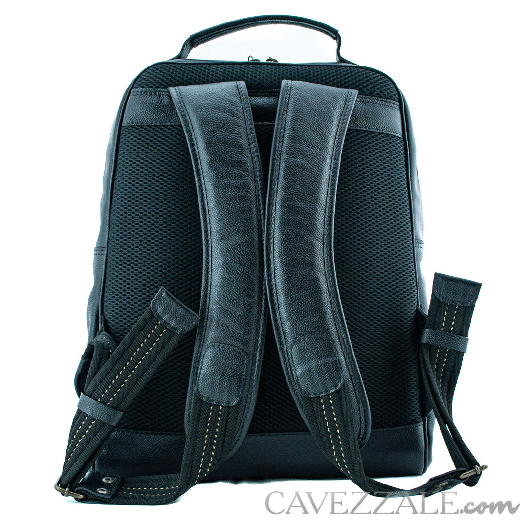Mochila de Couro Masculina La Fenice Preto 098394