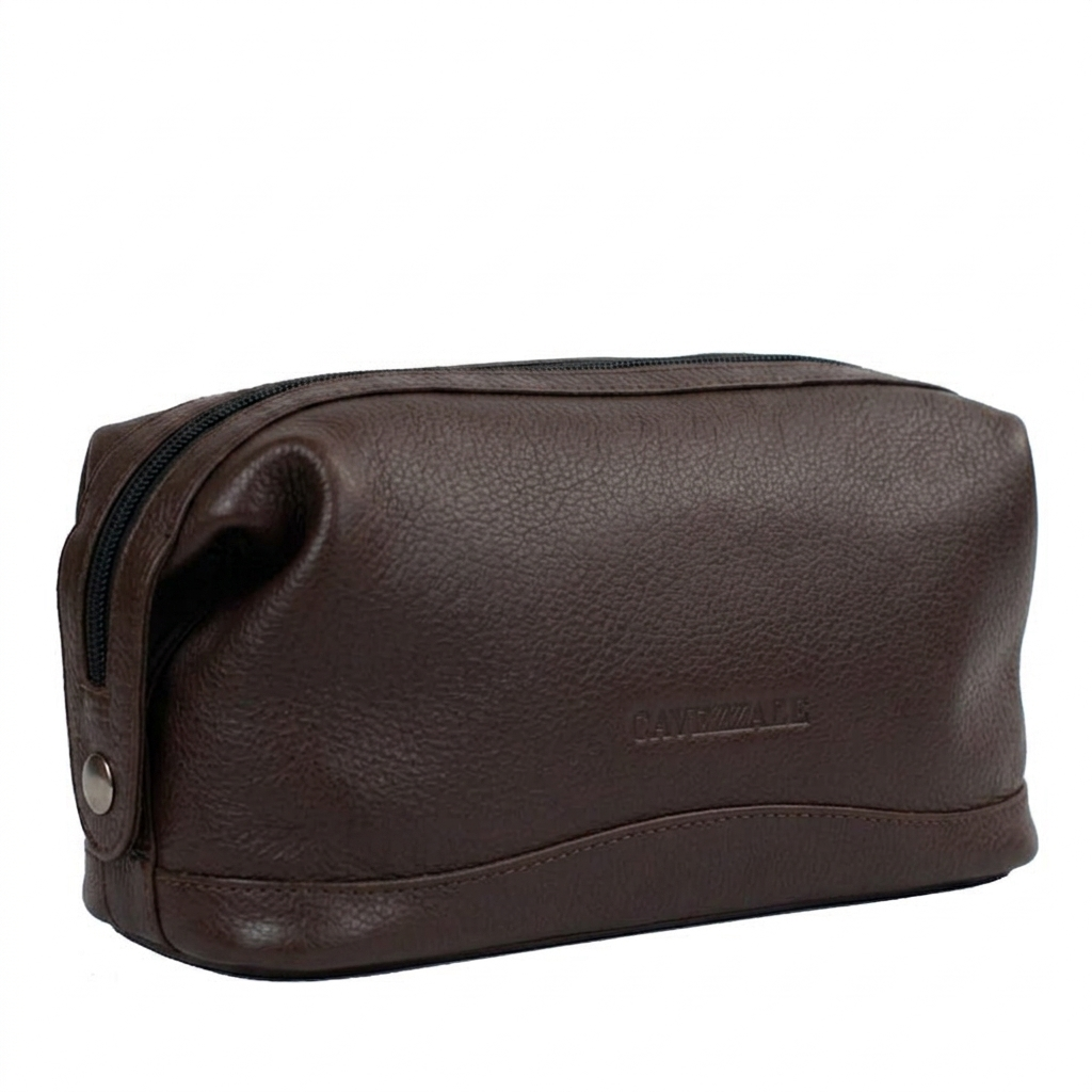 Necessaire Couro La Fenice Café 000488
