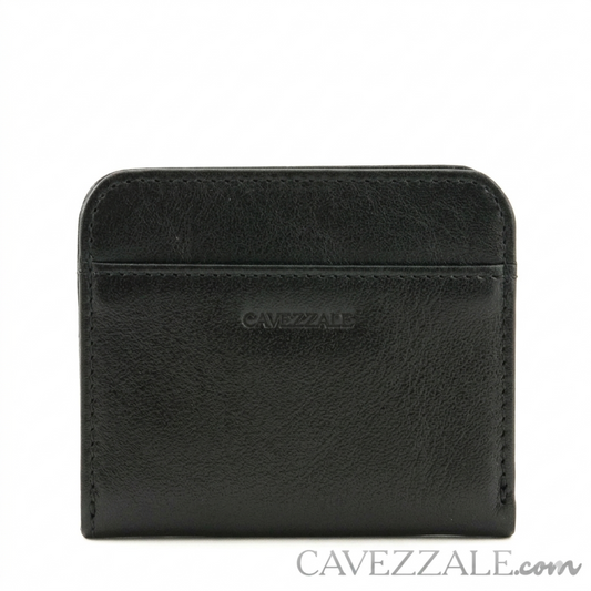 Carteira de Couro Masculina Média Preto Preto 097516