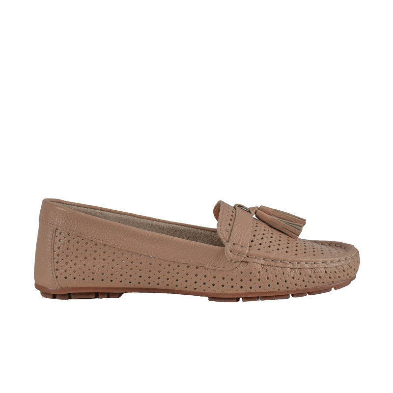 Mocassim de Couro La Fenice Floter Avelã 105636